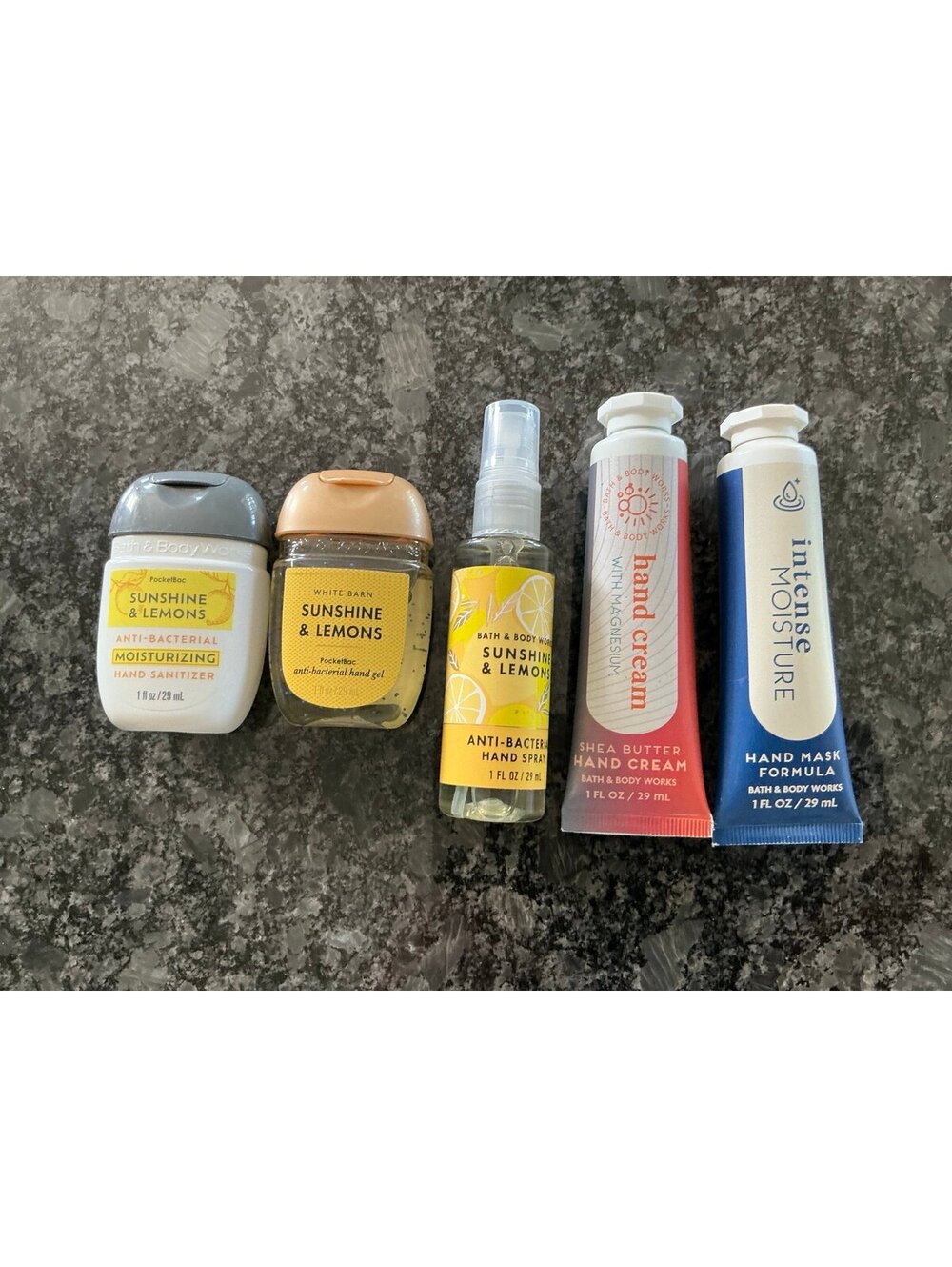 Bath & Body Work 5 Piece Lotions Hand Sanitizer Sunshine & Lemons